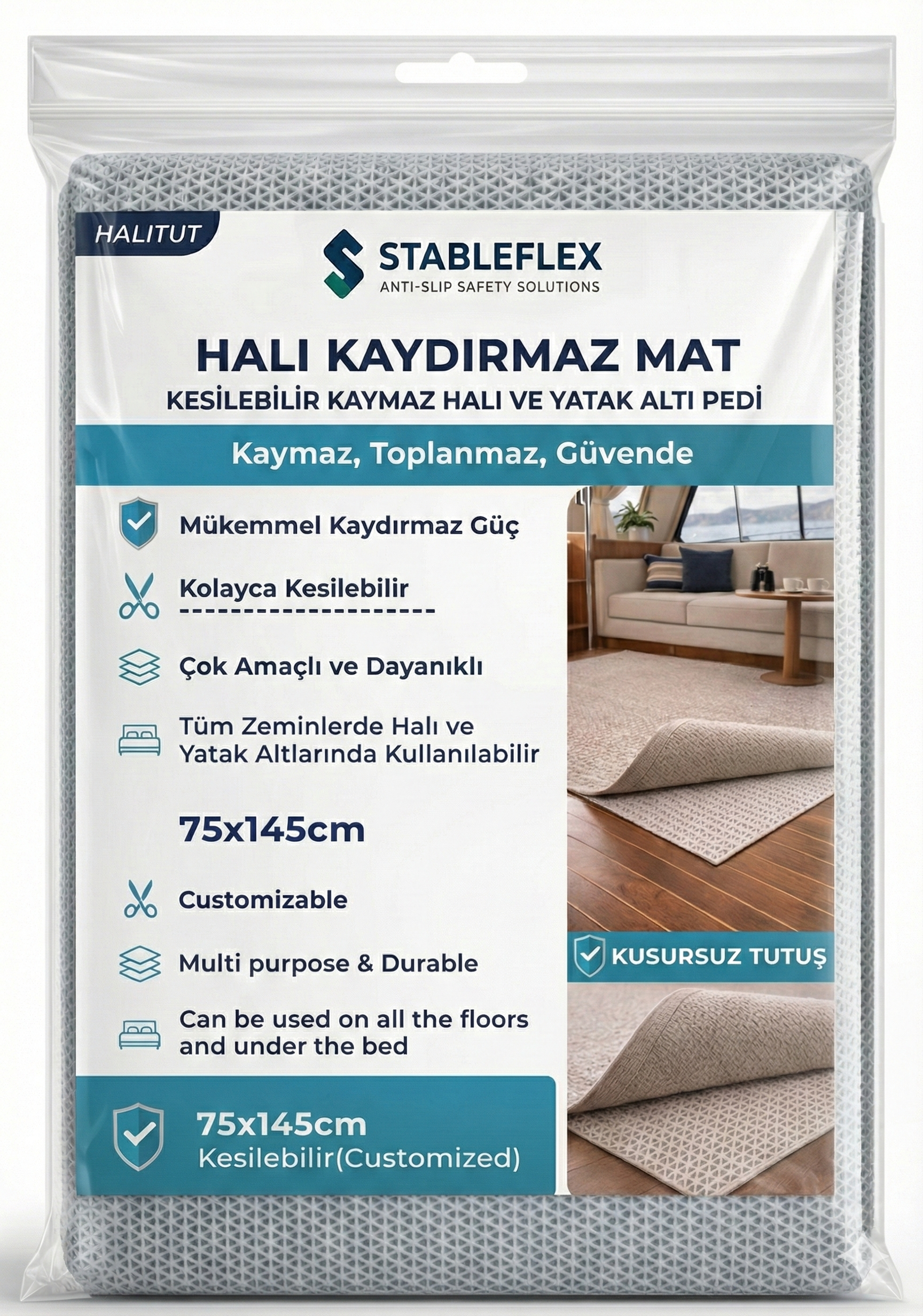 StableFlex® Premium Halı Kaydırmaz Mat