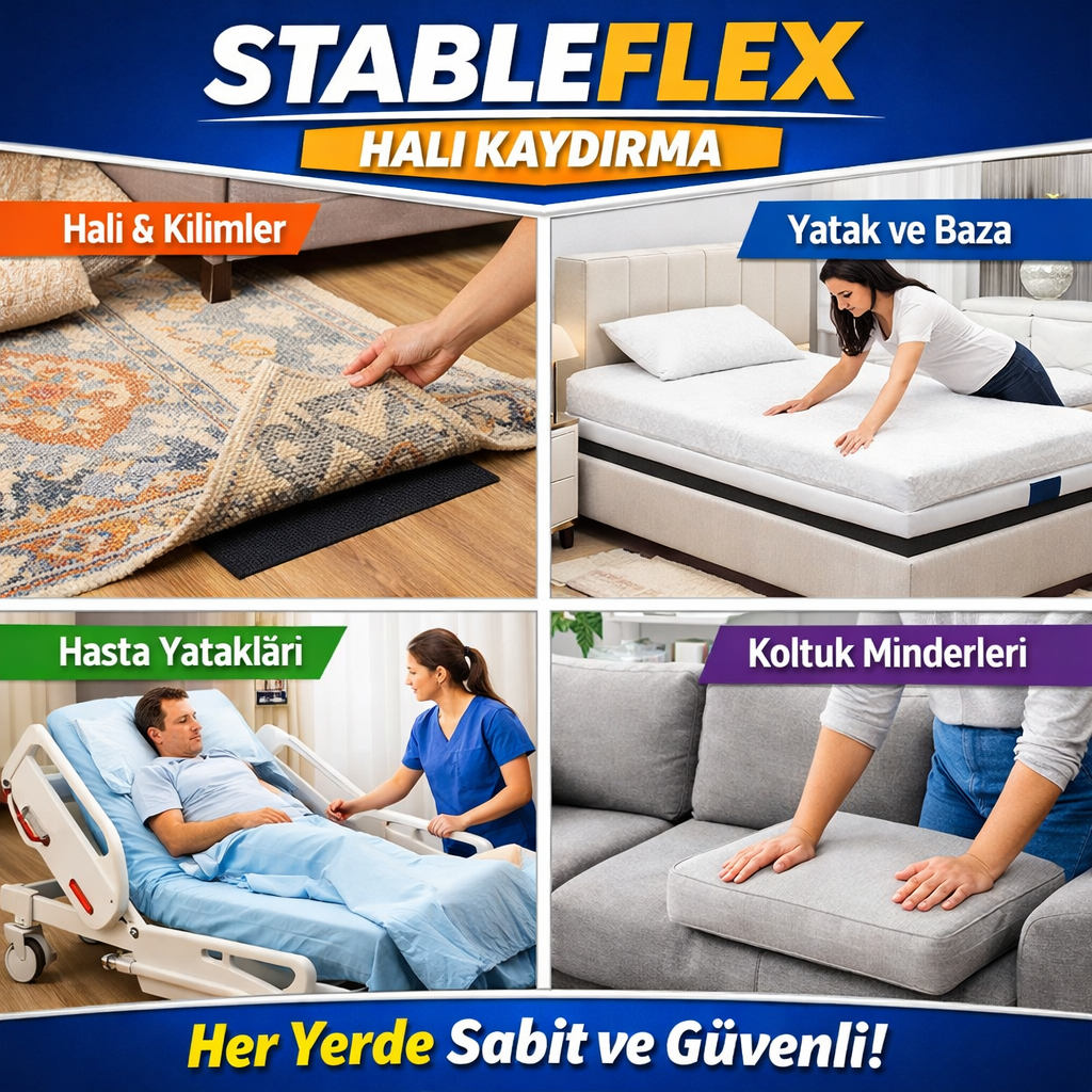 StableFlex® Premium Halı Kaydırmaz Mat